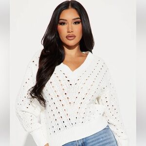Fashion Nova Ivory Niomie Sweater